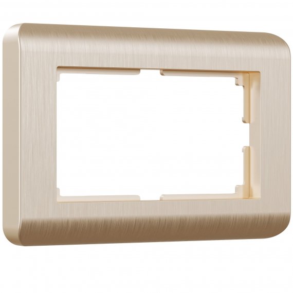 Фотография товара 'Werkel W0082111 Рамка из поликарбоната для двойной розетки Stream шампань'