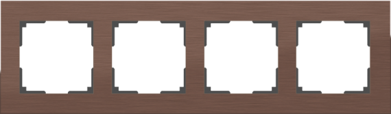 Фотография товара 'Werkel WL11-Frame-04 Рамка на 4 поста (коричневый алюминий) WL11-Frame-04'