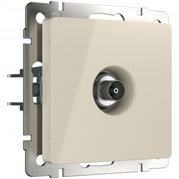 Фотография товара 'Werkel WL03-TV-2W-ivory ТВ розетка проходная'