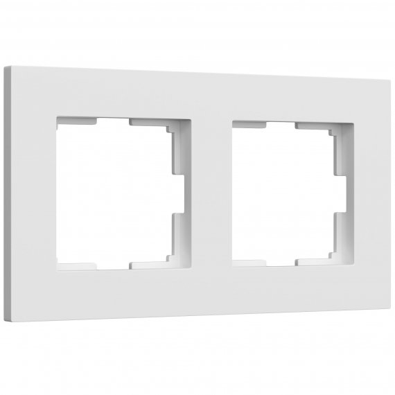 Фотография товара 'Werkel W0022961 Рамка из поликарбоната на 2 поста Slab белый софт'