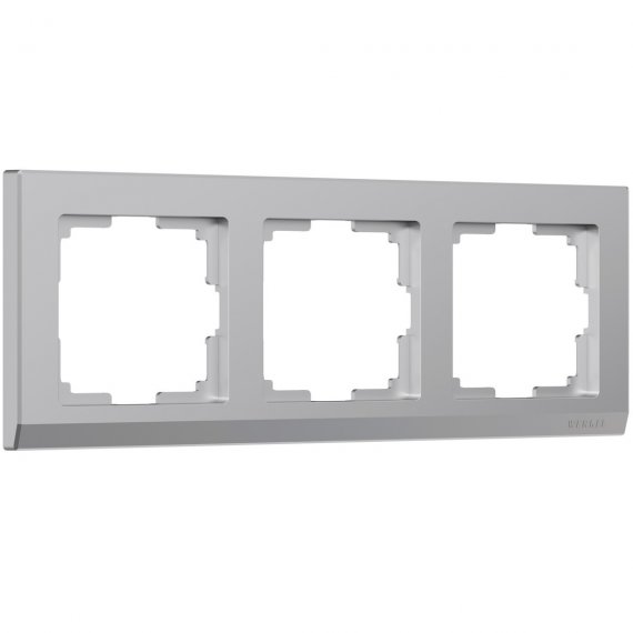 Фотография товара 'Werkel WL04-Frame-03 Рамка Werkel на 3 поста (серебряный) WL04-Frame-03'