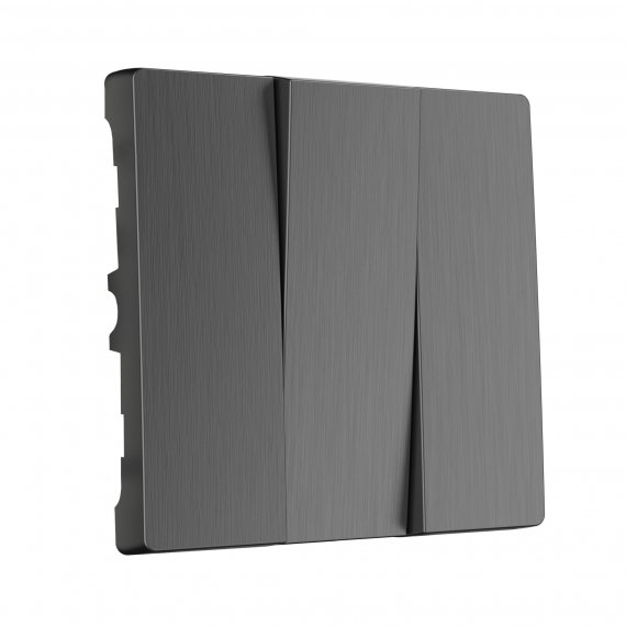 Фотография товара 'Werkel WL04-SW-3G-CP Набор клавиш для выключателя трехклавишного (графит рифленый)'