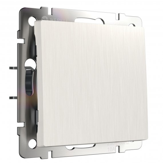 Фотография товара 'Werkel WL13-SW-1G Выключатель одноклавишный (перламутровый рифленый)'