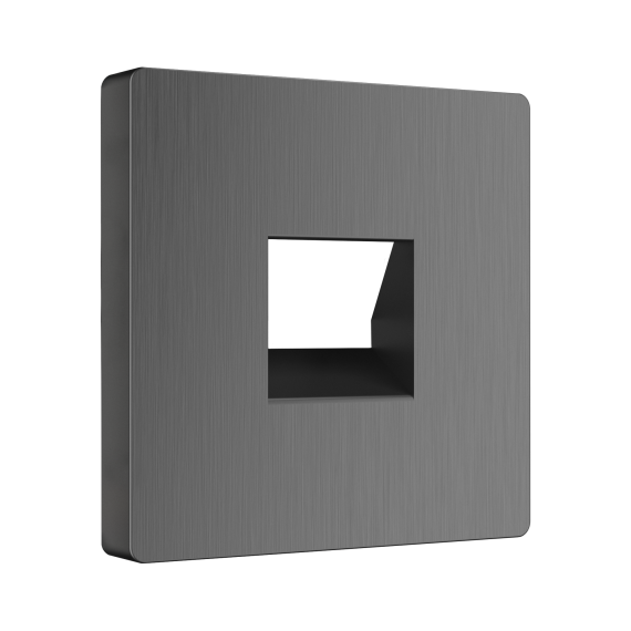 Фотография товара 'Werkel WL04-RJ-11-CP Накладка для телефонной розетки Werkel WL04-RJ-11-CP Графит рифленый'