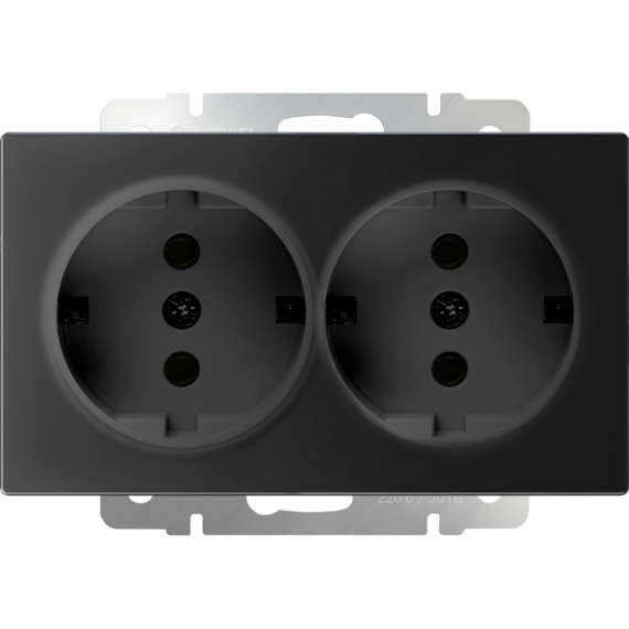 Фотография товара 'Werkel WL08-SKG-02-IP20 Розетка двойная с заземлением'