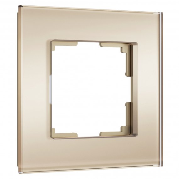Фотография товара 'Werkel W0013111 Рамка из стекла на 1 пост Senso шампань soft-touch'