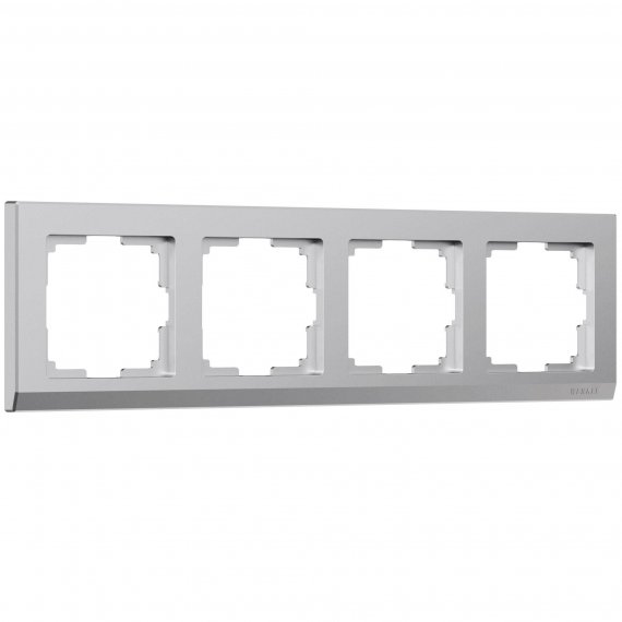Фотография товара 'Werkel W0041865 Рамка из поликарбоната на 4 поста Stark серебряный матовый'