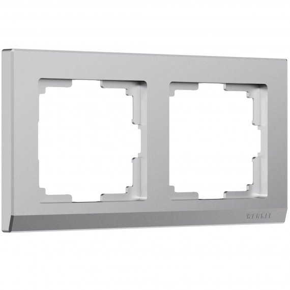 Фотография товара 'Werkel W0021865 Рамка из поликарбоната на 2 поста Stark серебряный матовый'