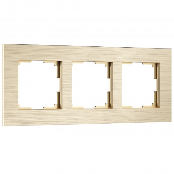 Фотография товара 'Werkel W0033511 Рамка из металла на 3 поста АluMax шампань алюминий'