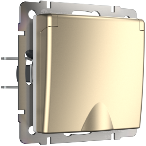 Фотография товара 'Werkel WL11-SKGSC-01-IP44 Розетка влагозащ. с зазем. с защит. крышкой и шторками'