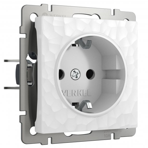 Фотография товара 'Werkel W1271001 Розетка с заземлением белый'