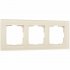 Фотография товара 'Werkel W0031141 Рамка из стекла на 3 поста Favorit молочный'