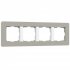 Фотография товара 'Werkel W0043067 W0043067/ Рамка на 4 поста Split (дымчатый/белый, soft-touch)'