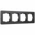Фотография товара 'Werkel W0042608 Рамка из металла на 4 поста Platinum черный алюминий'