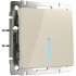 Фотография товара 'Werkel WL03-SW-1G-2W-LED-ivory Выключатель одноклавишный проходной с подсветкой'