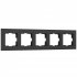 Фотография товара 'Werkel W0052908 Рамка на 5 постов Slab (черный софт)'