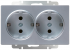 Фотография товара 'Werkel WL06-SKG-02-IP20 Розетка двойная с заземлением'