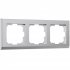 Фотография товара 'Werkel W0031865 Рамка из поликарбоната на 3 поста Stark серебряный матовый'