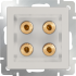 Фотография товара 'Werkel WL03-AUDIOx4 ivory Акустическая розетка'