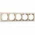 Фотография товара 'Werkel W0051932 Рамка из поликарбоната на 5 постов Snabb слоновая кость/золото'