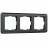Фотография товара 'Werkel W0032104 Рамка из поликарбоната на 3 поста Stream графит'