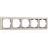Фотография товара 'Werkel W0051903 Рамка из поликарбоната на 5 постов Snabb слоновая кость/хром'