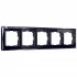 Фотография товара 'Werkel W0051208 Рамка из стекла на 5 постов Diamant черный'