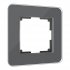 Фотография товара 'Werkel W0012440 Рамка из стекла на 1 пост Elite графит'