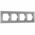 Фотография товара 'Werkel W0042965 Рамка из поликарбоната на 4 поста Slab серебро софт'