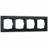 Фотография товара 'Werkel W0041108 Рамка из стекла на 4 поста Favorit черный'