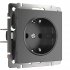 Фотография товара 'Werkel WL04-SKGS-01-IP44 Розетка с заземлением и шторками'