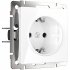 Фотография товара 'Werkel WL01-SKGS-01-IP44 Розетка с заземлением и шторками (белый)'