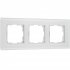 Фотография товара 'Werkel W0033101 Рамка из стекла на 3 поста Senso белый soft-touch'