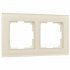 Фотография товара 'Werkel W0021141 Рамка из стекла на 2 поста Favorit молочный'