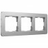 Фотография товара 'Werkel W0032606 Рамка из металла на 3 поста Platinum алюминий'
