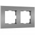 Фотография товара 'Werkel W0022965 Рамка из поликарбоната на 2 поста Slab серебро софт'
