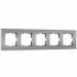 Фотография товара 'Werkel W0052965 Рамка на 5 постов Slab (серебро софт)'