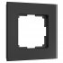 Фотография товара 'Werkel W0013108 Рамка из стекла на 1 пост Senso черный soft-touch'
