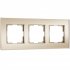 Фотография товара 'Werkel W0033111 Рамка из стекла на 3 поста Senso шампань soft-touch'