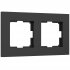 Фотография товара 'Werkel W0022908 Рамка из поликарбоната на 2 поста Slab черный софт'