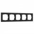 Фотография товара 'Werkel W0052408 Рамка из поликарбоната на 5 постов Hammer черный'