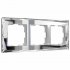 Фотография товара 'Werkel W0031220 Рамка из стекла на 3 поста Diamant зеркальный'
