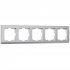 Фотография товара 'Werkel W0051865 Рамка из поликарбоната на 5 постов Stark серебряный матовый'