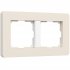 Фотография товара 'Werkel W0023066 W0023066/ Рамка на 2 поста Split (айвори/белый, soft-touch)'