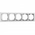 Фотография товара 'Werkel W0051901 Рамка из поликарбоната на 5 постов Snabb белый/хром'