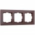 Фотография товара 'Werkel W0031118 Рамка из стекла на 3 поста Favorit мокко'