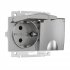 Фотография товара 'Werkel W1172209 Розетка двойная влагозащ. с зазем. с защит. крышками и шторками серебряный рифленый'
