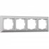 Фотография товара 'Werkel W0042206 Рамка из поликарбоната на 4 поста Fiore серебряный'