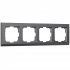 Фотография товара 'Werkel W0041864 Рамка из поликарбоната на 4 поста Stark графит матовый'