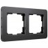 Фотография товара 'Werkel W0022608 Рамка из металла на 2 поста Platinum черный'